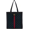 GUCCI BLUE VELVET GG TOTE