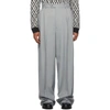 GUCCI GUCCI GREY VINTAGE SHARKSKIN TROUSERS