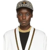 GUCCI GUCCI WHITE AND BLACK HOUNDSTOOTH BASEBALL CAP