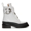CHLOÉ White Roy Ankle Boots