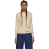 CHLOÉ CHLOE BEIGE CASHMERE TIE-KNOT ICONIC SWEATER