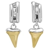 CHLOÉ CHLOE SILVER AND GOLD SHARK TOOTH EARRINGS