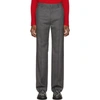 BALENCIAGA GREY PRINCE OF WALES TAILORED TROUSERS