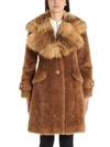 ELISABETTA FRANCHI ELISABETTA FRANCHI FUR TRIM TEDDY COAT