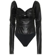 ZEYNEP ARCAY LEATHER BODYSUIT,P00427099