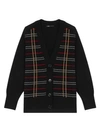 MAJE Mada Striped Wool-Blend Cardigan Sweater