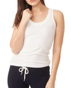 Monrow Jersey Narrow Tank In White