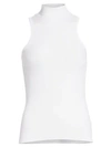 Atm Anthony Thomas Melillo Micromodal Sleeveless Turtleneck In White