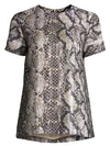 ELIE TAHARI WOMEN'S ELISSA SEQUIN SNAKESKIN-PRINT BLOUSE,0400011657698