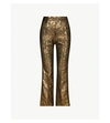 SANDRO GOLDY STRAIGHT WOVEN JACQUARD TROUSERS