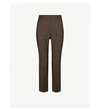 SANDRO STAINO CHECKED STRETCH-WOVEN TROUSERS