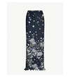 GIVENCHY SHOW FLORAL-PATTERN SATIN-CREPE MIDI SKIRT
