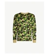 A BATHING APE CAMOUFLAGE-PRINT COTTON-JERSEY TOP