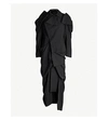 YOHJI YAMAMOTO ASYMMETRIC-HEM WRAP-OVER WOOL COAT