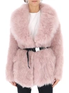 PRADA PRADA BELTED FUR JACKET