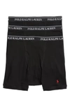 Polo Ralph Lauren 3-pack Cotton Boxer Briefs In Polo Black