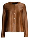 LAFAYETTE 148 Leo Collarless Calf Hair Jacket