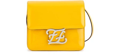 Fendi Fab Leather Crossbody Bag In Yellow