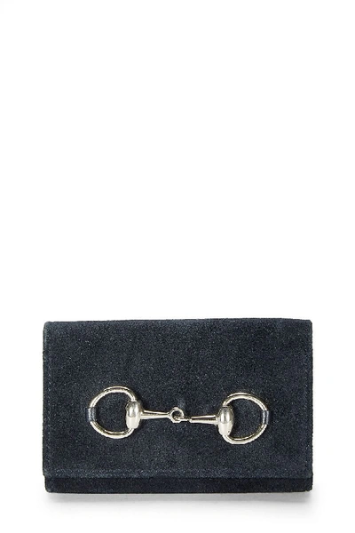 Pre-owned Gucci Black Suede Keyholder