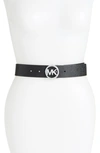 Michael Kors Reversible Leather Belt In Black