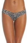 Hanky Panky Classic Leopard Original Rise Lace Thong In Neutral