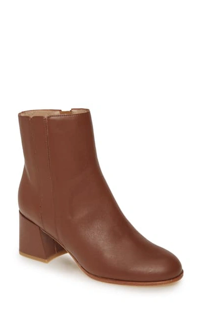 Eileen Fisher Tris Bootie In Toffee Leather