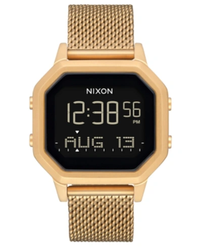 Nixon Women's Siren Gold-tone Stainless Steel Milanese Bracelet Watch 36mm In All Gold