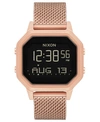 Nixon Siren Milanese All-black Mesh Bracelet Watch, 36mm In Gold