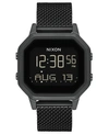 Nixon Women's Siren Black Stainless Steel Milanese Bracelet Watch 36mm In All Black