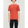 Allsaints Brace Crewneck Cotton-jersey T-shirt In Brick Red