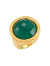 DEAN DAVIDSON GREEN ONYX BAMBOO MOTIF RING,400011654858