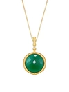 DEAN DAVIDSON WOMEN'S GREEN ONYX BAMBOO MOTIF PENDANT NECKLACE,0400011654891