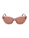Tom Ford Anya Cat-eye Monochromatic Sunglasses In Orange/brown