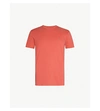 Allsaints Brace Crewneck Cotton-jersey T-shirt In Block Red