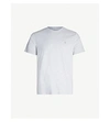 Allsaints Mens Grey Marl Brace Crewneck Cotton-jersey T-shirt M