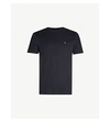 Allsaints Brace Crewneck Cotton-jersey T-shirt In Inknavy