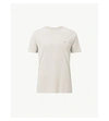 Allsaints Brace Crewneck Cotton-jersey T-shirt In Lunar Grey