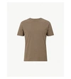 Allsaints Brace Crewneck Cotton-jersey T-shirt In Sheal Green