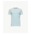 Allsaints Tonic Crewneck Cotton-jersey T-shirt In Arbour Blue Ma