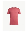 Allsaints Tonic Crewneck Cotton-jersey T-shirt In Facade Pink