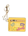 DOLCE & GABBANA DOLCE & GABBANA WOMAN KEY RING OCHER SIZE - CALFSKIN, BRASS,46669592AQ 1