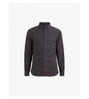Allsaints Hungtingdon Slim-fit Cotton Shirt In Charcoal Grey