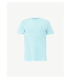 Allsaints Cooper Slim-fit Cotton-jersey T-shirt In Hawaii Blue