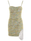 AREA TWEED DRESS WITH CRYSTALS,11037057