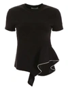 AREA CRYSTAL RUFFLE T-SHIRT,11037053