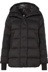 Canada Goose Alliston Hooded Quilted Shell Down Jacket In Black