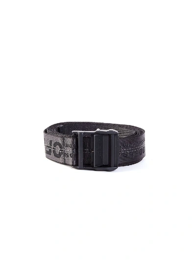 Off-white Classic Engraved Logo Industrial Belt Black