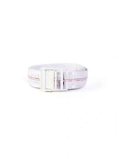 Off-white Classic Engraved Logo Industrial Belt White