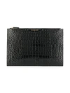 GIVENCHY BLACK EMBOSSED LARGE ANTIGONA POUCH,BB609BB0LK