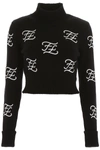 FENDI FENDI FF KARLIGRAPHY CROPPED JUMPER